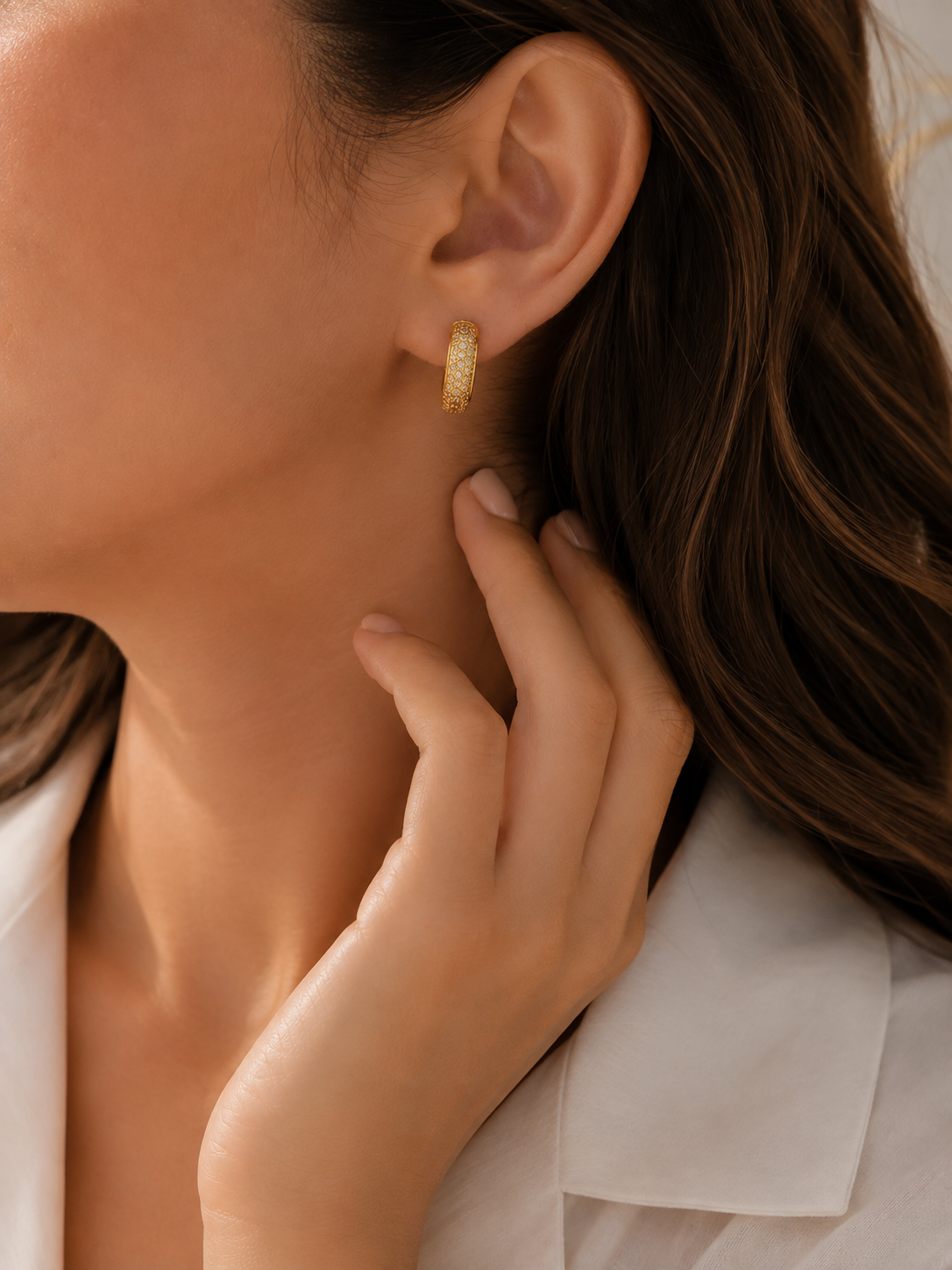 Earring Golden Spark Hoop