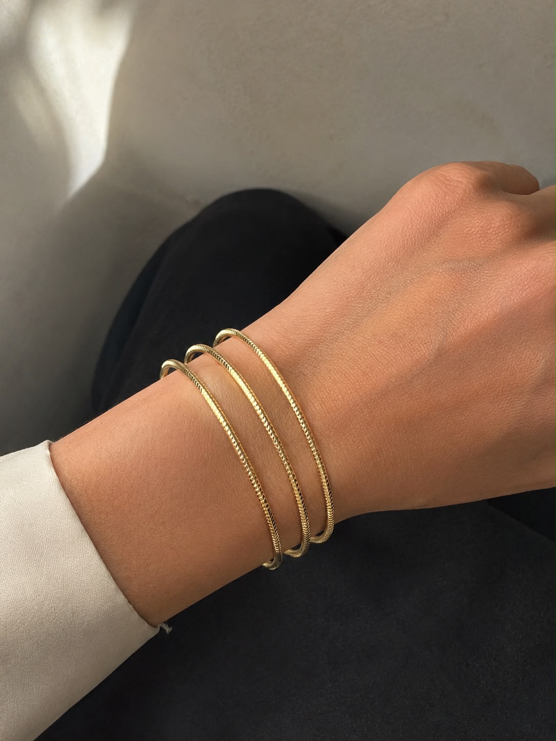 Slim Gold Bracelet Set